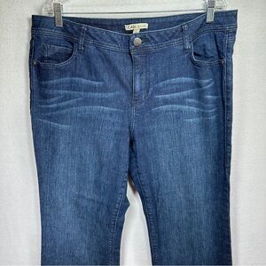 Cabi Blue Jeans Womens 16 Denim Flare 511R Stretchy Dark Wash Comfort Pants
